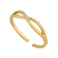 Beginnings Infinity Toe Ring with Yellow Gold Plating