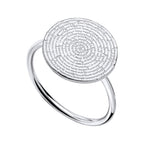 Beginnings Ripple Texture Round Disc Ring