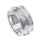 Beginnings Wrapped Wire Wide Band Ring