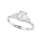 Beginnings Emerald and Baguette Cut Trilogy Ring