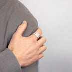 Beginnings Square Signet Ring with Ridged Sides