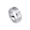 Fred Bennett Brushed Stainless Steel Spinner Ring