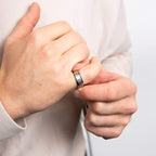 Fred Bennett Roman Numerals Stainless Steel Spinner Ring
