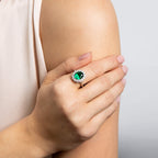 Diamonfire Oval Ring with Surround