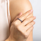 Diamonfire Two Tone Zirconia 3/4 Eternity Ring