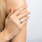Diamonfire Shell Pearl and Zirconia Halo Ring