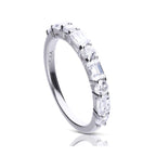 Diamonfire Baguette and Round Zirconia Ring
