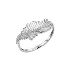 Laura Ashley Silver Plume Feather Ring