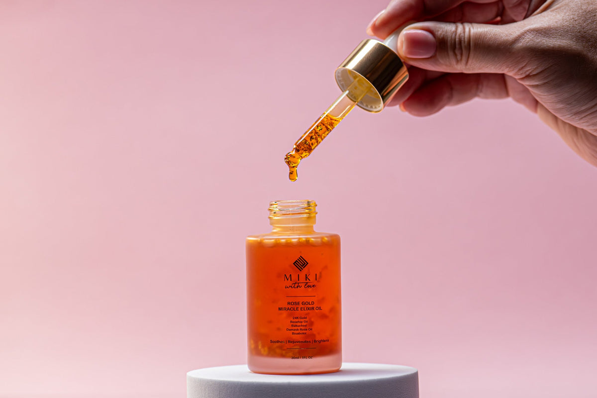 24K Rose Gold Miracle Elixir Oil - Retinol Alternative Anti-aging & Firming Concentrate, 30ml