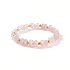 Rose Quartz Crystal Stretch Bead Bracelet