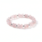 Rose Quartz Crystal Stretch Bead Bracelet