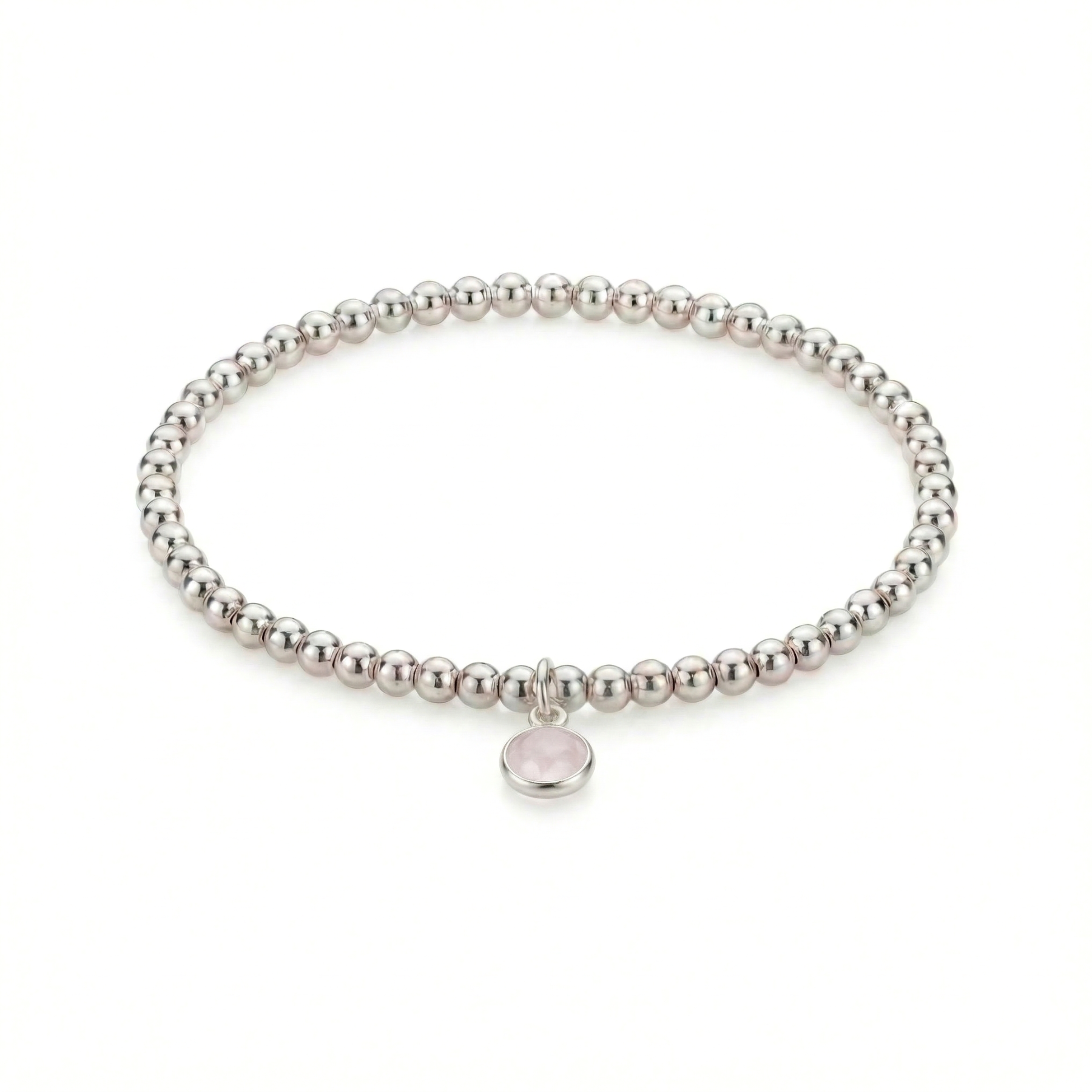 Rose Quartz Charm Bracelet