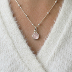 Rose Quartz Birthstone Necklace