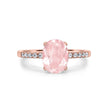 Rose Quartz Ring in Rose Gold Vermeil