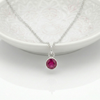 Ruby Birthstone Necklace