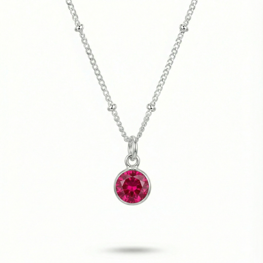 Ruby Birthstone Necklace