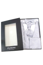 Silver Paisley Waistcoat & Cravat Set