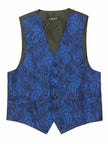 Navy Paisley Waistcoat & Cravat Set