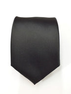 Plain Black Tie & Bow Tie Set