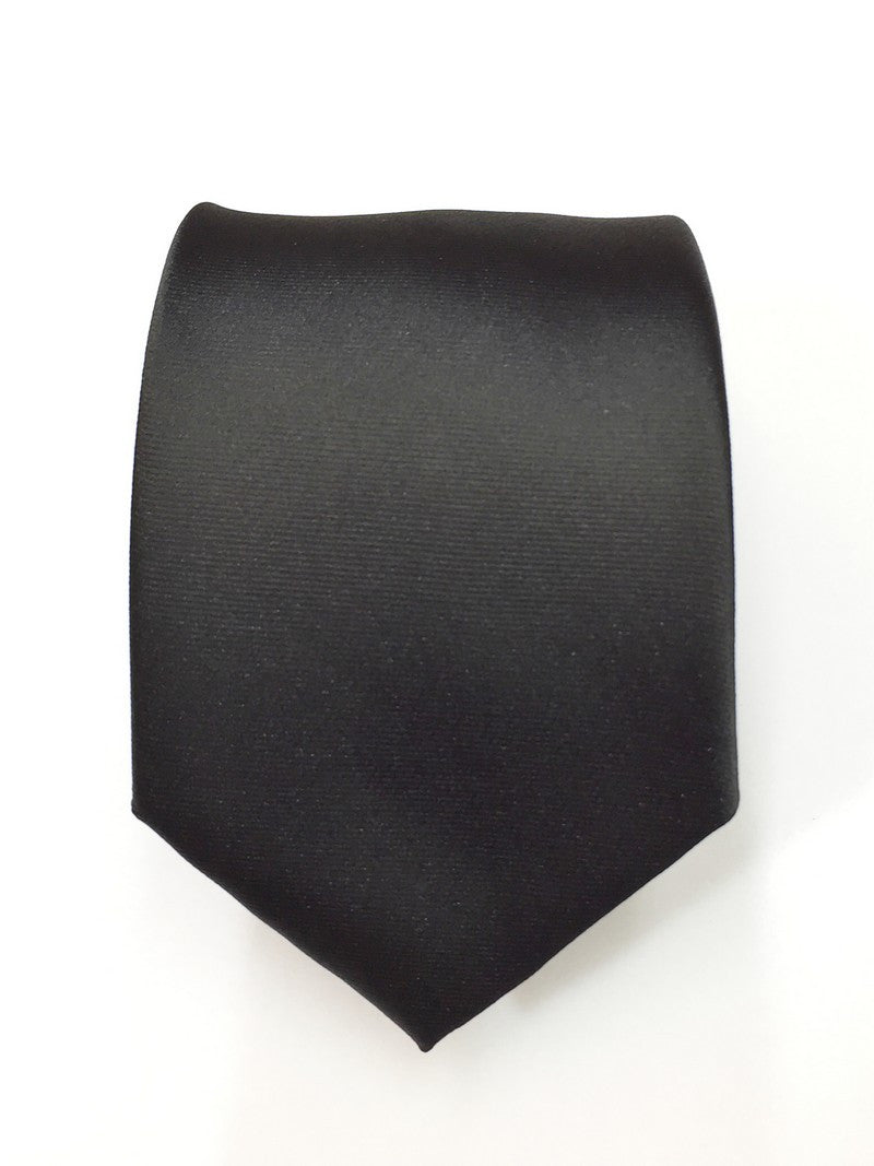 Plain Black Tie & Bow Tie Set