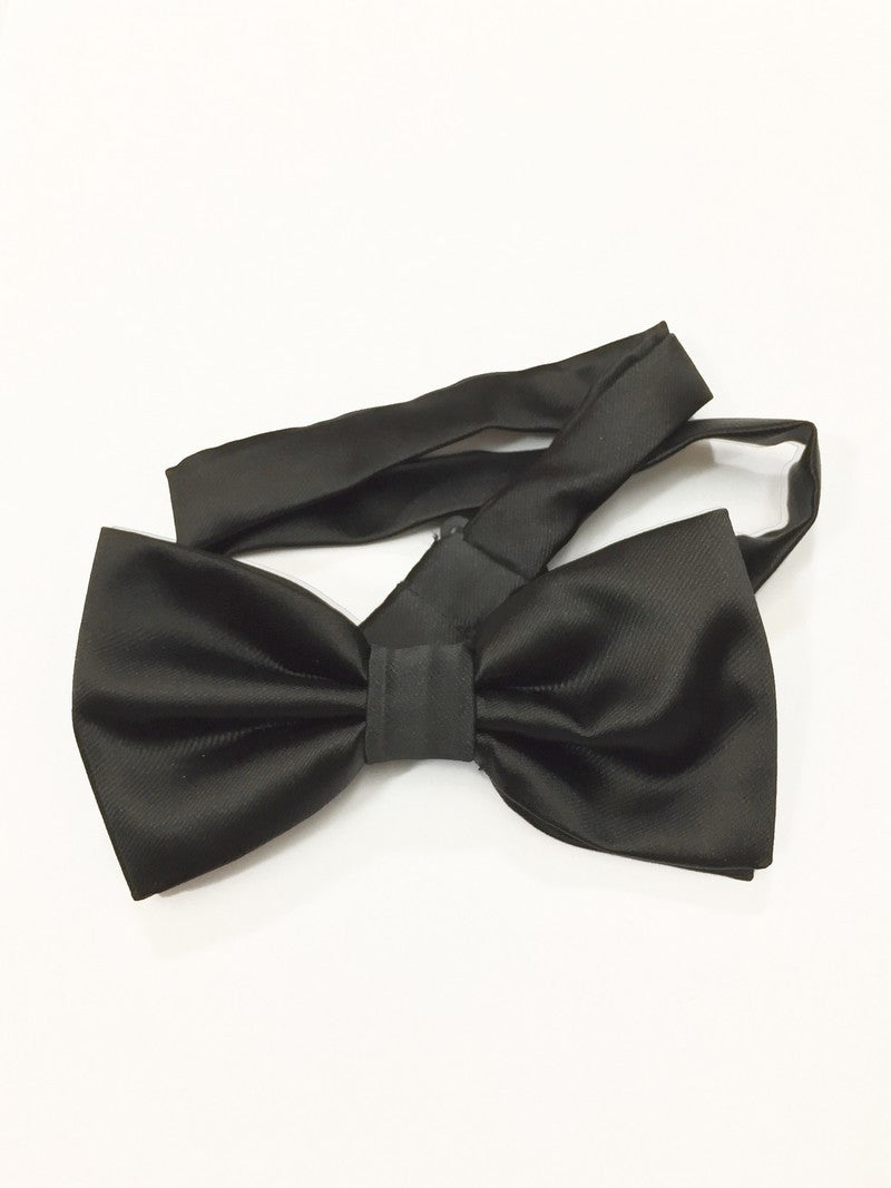 Plain Black Tie & Bow Tie Set