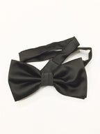 Plain Black Tie & Bow Tie Set