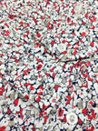 Red & White Floral Print Fitted Shirt