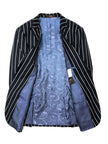 Navy Bold Stripe 2-button 3-piece Suit