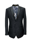Black Jacquard Brocade Dinner Jacket