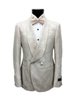 Chevron Champagne Shawl Lapel Suit