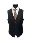 Black Herringbone 2 Button 3-piece Suit