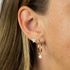 Elements Gold 30mm Hinged Hoop Earrings
