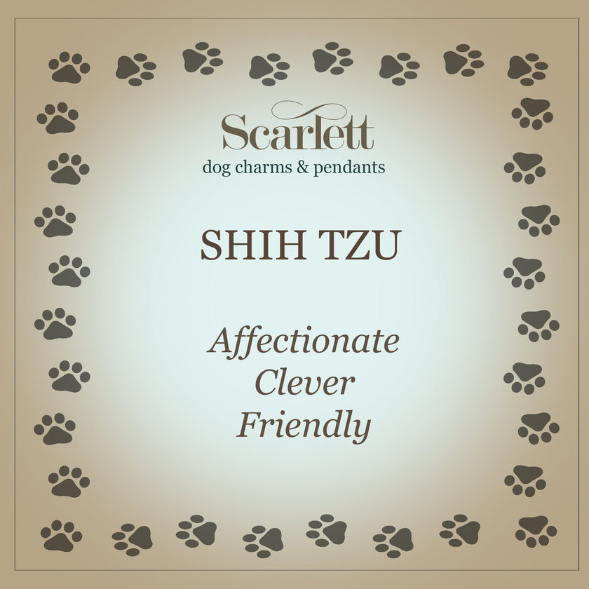 Shih Tzu Silver Dog Charm Bracelet