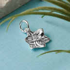 Daffodil Flower Silver Charm