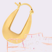 Silver Drop Saddle Hoop Earrings