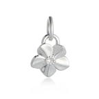 Charm de plata personalizado con flor Nomeolvides
