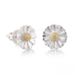 Daisy Silver & Solid Gold Stud Earrings