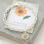Gold Vermeil Sunflower Silver Charm