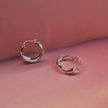 Silver Large Water Hoop Earrings