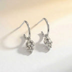 Silver Lyra Hoop Earrings