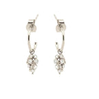 Silver Lyra Hoop Earrings
