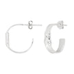 Silver Organic Crescent Hoop Earrings