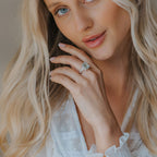Silver Statement Green Quartz Ring - Giselle