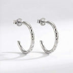 Gemas de topacio blanco plateado - Aros Seren