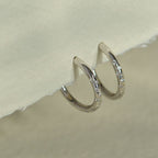 Gemas de topacio blanco plateado - Aros Seren