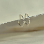 Gemas de topacio blanco plateado - Aros Seren