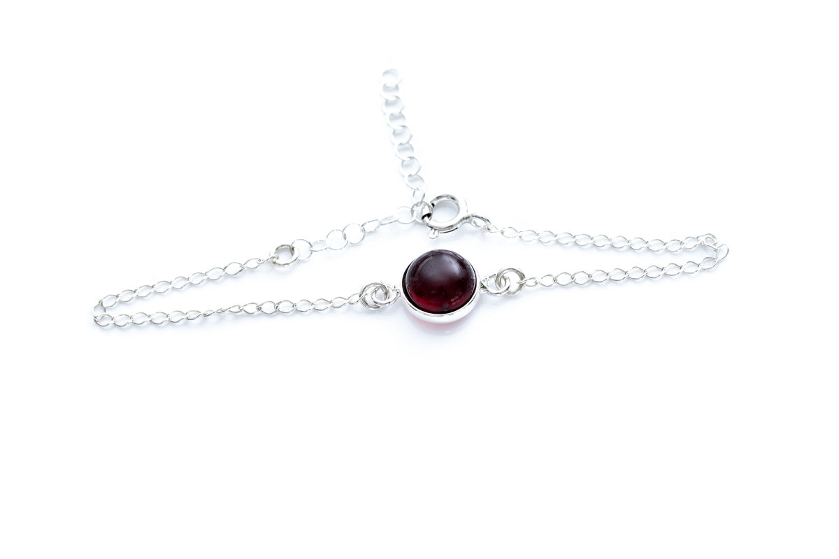 ESSENTIALS Bracelet à maillons chaîne en ambre cerise