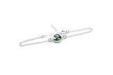 ESSENTIALS Green Amber Link Chain Bracelet