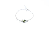 ESSENTIALS Green Amber Link Chain Bracelet