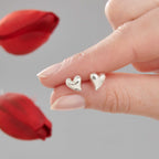 Simply Heart Silver Stud Earrings